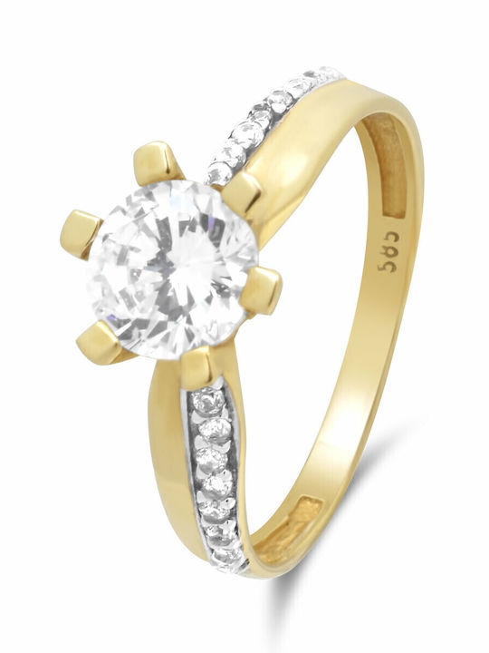 Goldjewels Inel Solitar din Aur 14K