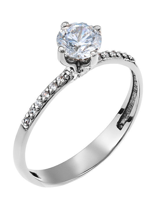 Single Stone from White Gold 14K