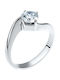 Single Stone from White Gold 14K