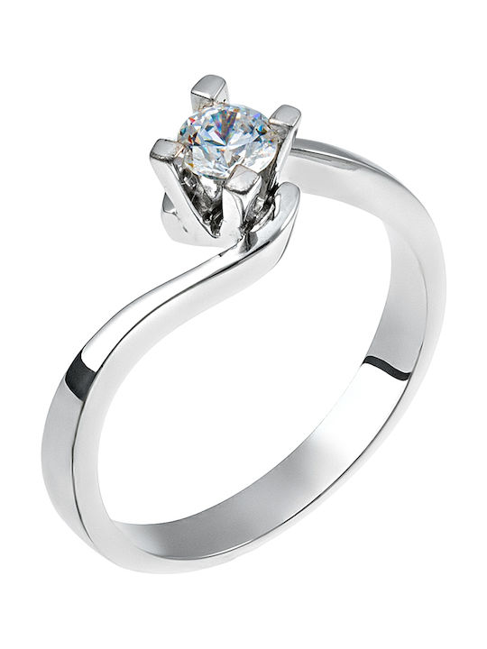 Single Stone from White Gold 14K