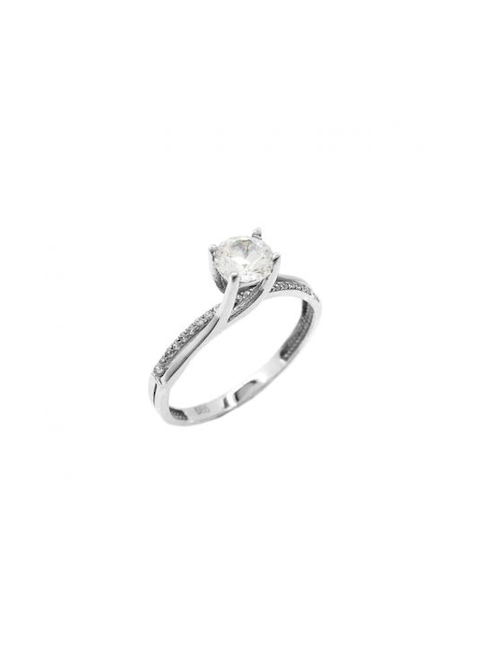 Single Stone from White Gold 14K