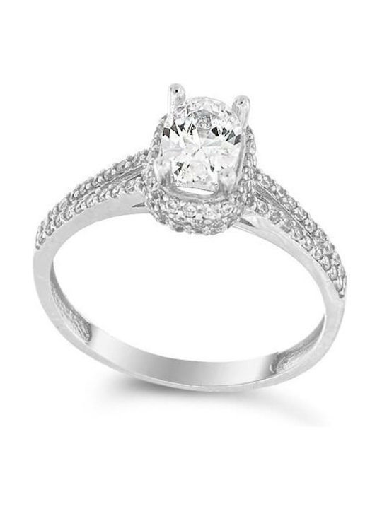 Eforo Einzelstein aus Weißgold 14K