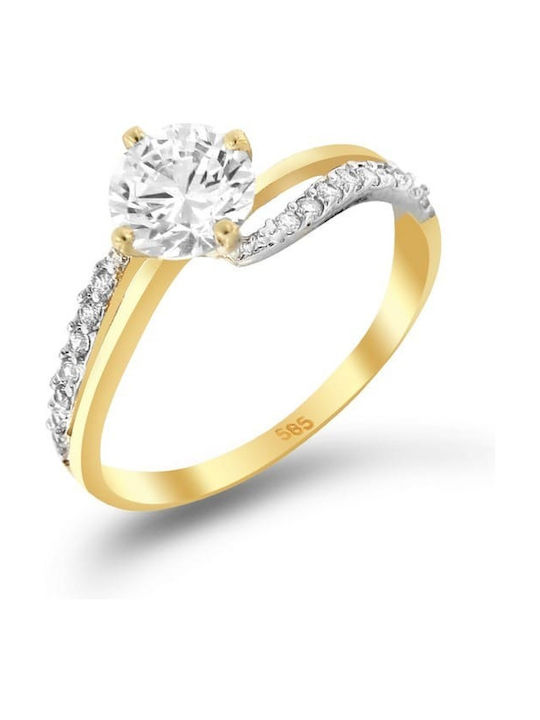 Eforo Single Stone from Gold 14K