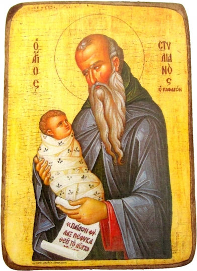Christening Favor with Religious Icon made of Wood