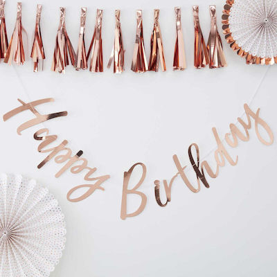 Ginger Ray Banner for Party in Rose Gold color