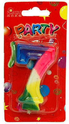 Birthday Candle Number "7" Multicolored 727110