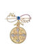 Tasoulis Jewellery Collection Kinder Sicherheitsnadel aus Gold 9K mit Konstantinato für Mädchen
