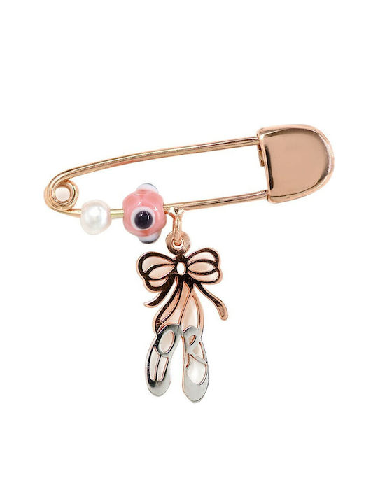 Vitopoulos Child Safety Pin made of Gold 14K for Girl