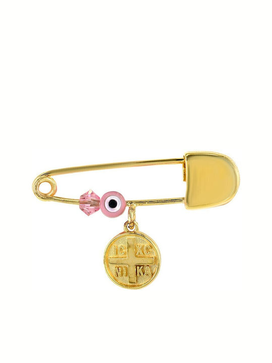 Vitopoulos Child Safety Pin made of Gold 14K for Girl
