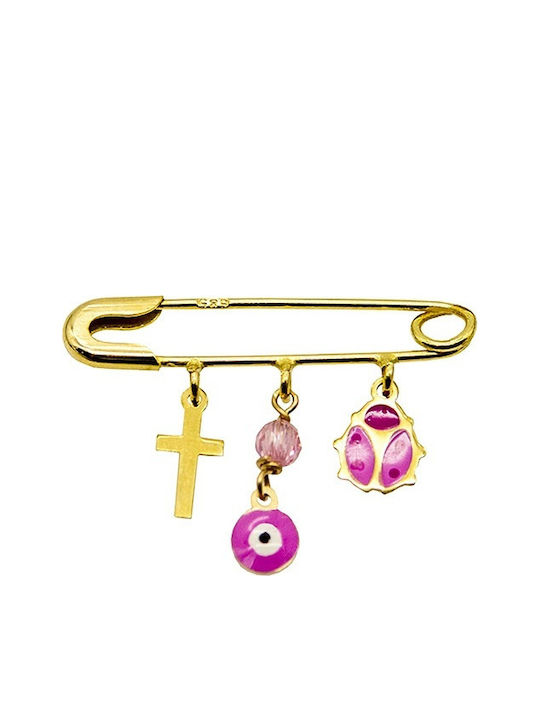 Savvas Design Child Safety Pin made of Gold 14K