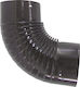 Ecke Rauchrohrverbindung Emaille 150mm Schwarz