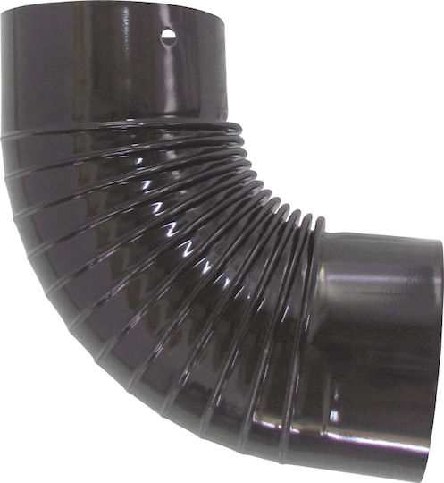 Ecke Rauchrohrverbindung Emaille 150mm Schwarz