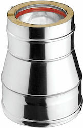 Inox Shell Συστολή Καπνοδόχου Inox 100mm Ασημί Inox Shell Συστολή Καπνοδόχου Inox 100mm Ασημί