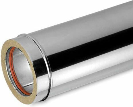 Inox Shell Chimney Chimney Tube Inox 150mm Silver