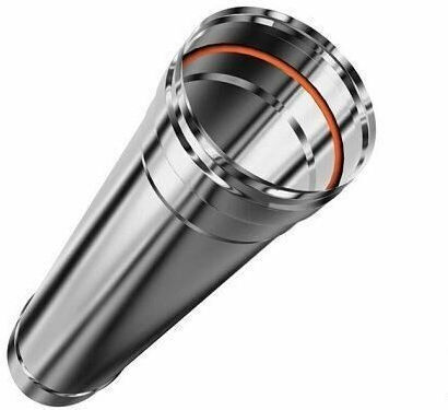 Inox Shell Καμινάδα Καπνοδόχου Inox 180mm Ασημί