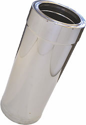 Spiroduct 0.5m Chimney Chimney Tube Inox 130mm Silver