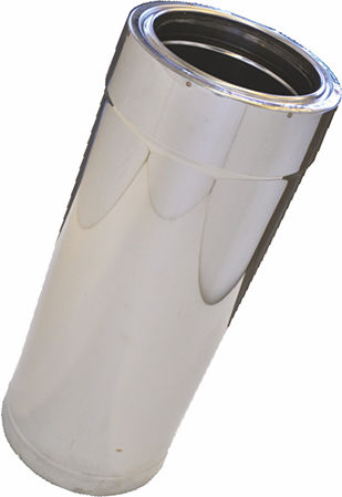 Spiroduct 0.5m Καμινάδα Καπνοδόχου Inox 130mm Ασημί