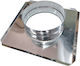 Spiroduct Rosettenkragen Rauchrohr Metall 250mm Silber