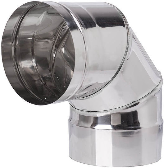 Spiroduct Ъгъл Chimney Pipe Connection Inox 150мм Сребрист