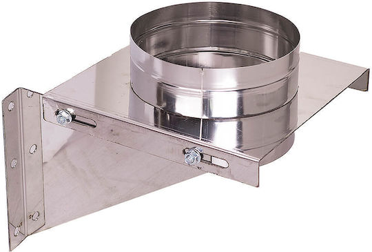 Spiroduct Stützpunkt Rauchrohr Inox 180mm Silber