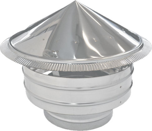 Spiroduct Καπέλο Καπνοδόχου Inox 130mm Ασημί