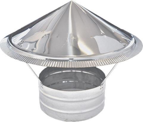 Spiroduct Καπέλο Καπνοδόχου Γαλβανιζέ 180mm Ασημί
