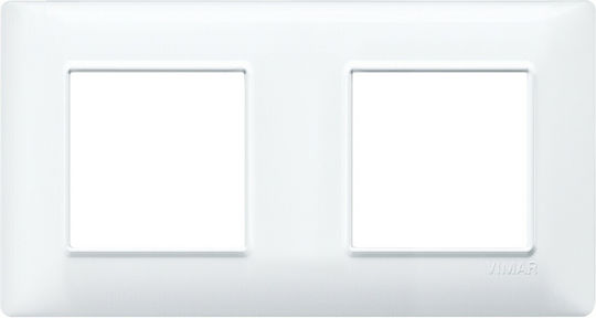 Vimar Switch Frame 2 Positions Horizontal Installation in White Color 71MM