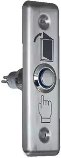 Complete Wall Push Exit Button with Frame Silver EB20