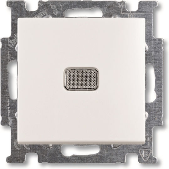 Abb Basic55 Μπουτόν Κλιμακοστασίου χωρίς Πλαίσιο σε Λευκό Χρώμα 13183