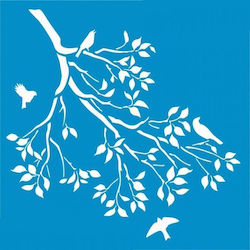 Opa Birds on the Tree 20x25 Stencils