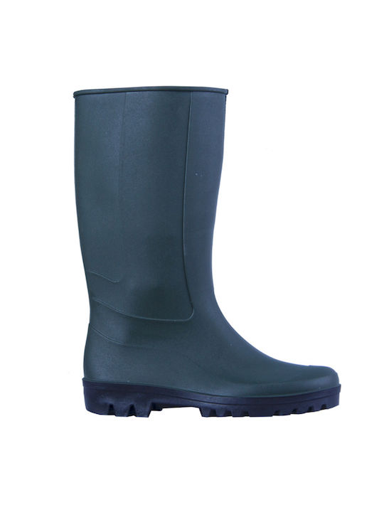 Men's Non-Slip Safety Knee Wellies Green