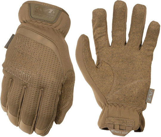 Mechanix Wear Fastfit Coyote Γάντια Εργασίας Μπεζ Συνθετικού Δέρματος