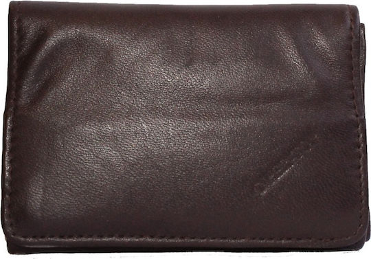 Tobacco Pouch Made of Brown Artificial Leather with Magnetic Closure 11x7.5cm