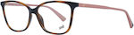 Web Plastic Eyeglass Frame Brown Tortoise WE5321 052