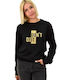 Dont Quit Damen Sweatshirt Schwarz