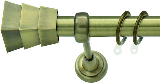 Metallic Curtain Pole Single Diameter 25mm Length 200cm Green S90-209-200
