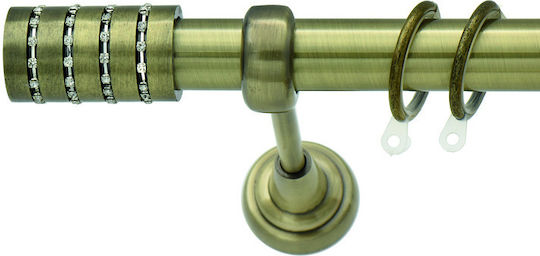 Metallic Curtain Pole Single Φ25mm 200cm Green