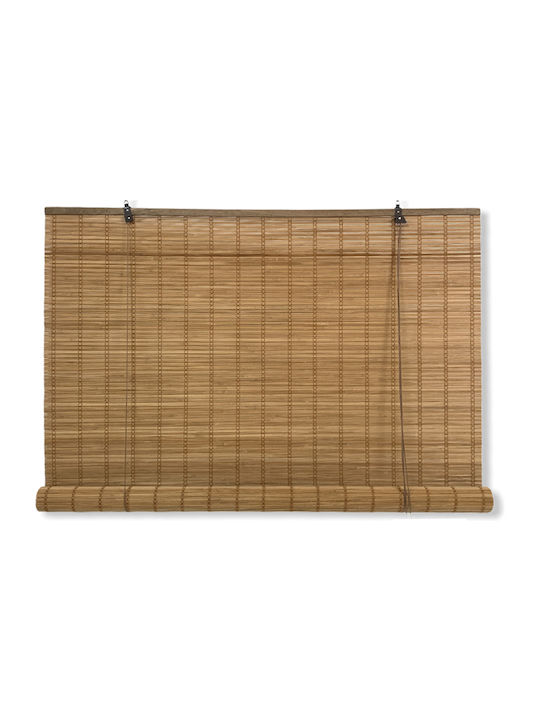 Beschattungsrollo Bamboo in Braun Farbe L60xH150cm