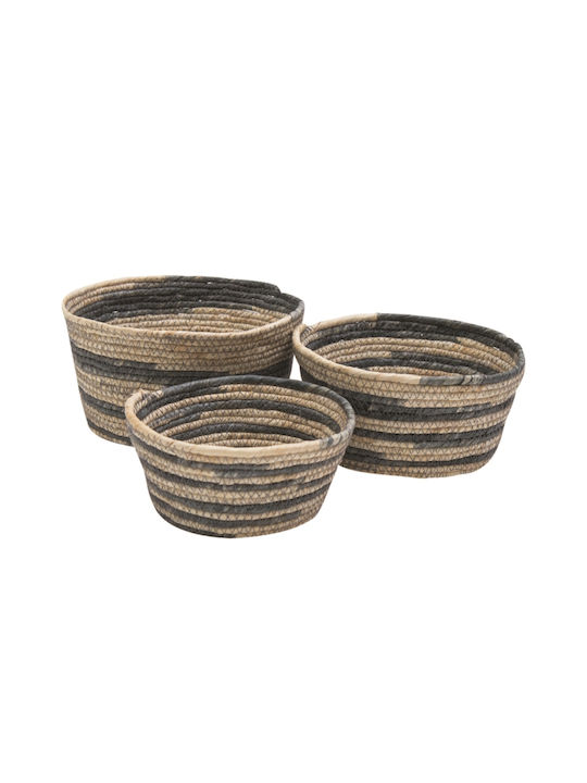 Wicker Decorative Baskets Set 3pcs