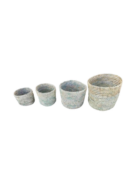 Wicker Decorative Baskets Set 4pcs