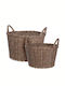 Rattan Decorative Baskets Set 2pcs