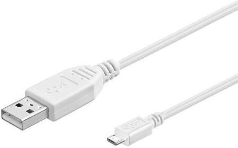 PremiumCord Regulär USB 2.0 auf Micro-USB-Kabel Weiß 2m (1000-41870054) 1Stück