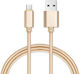 Braided USB 2.0 to micro USB Cable Χρυσό 3m