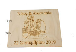 Woodseason Βιβλίο Ευχών Γάμου Μπεζ Woodseason Βιβλίο Ευχών Γάμου Μπεζ