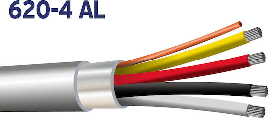 Cablu de alarmă cu Diametru 4x0.22mm² 100m