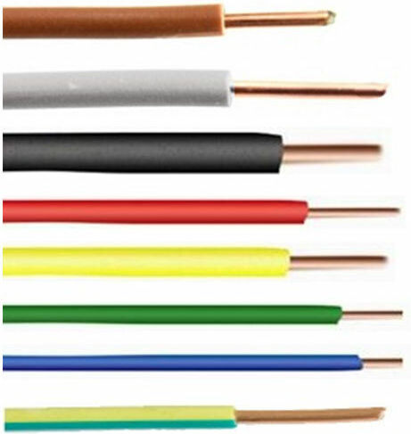 Power Cord Type NYA with Cable Properties 1x4mm² in Green Colour 1m