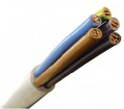 Power Cord with Cable Properties 5x1mm² White 1m 019-13121 Power Cord with Cable Properties 5x1mm² White 1m 019-13121