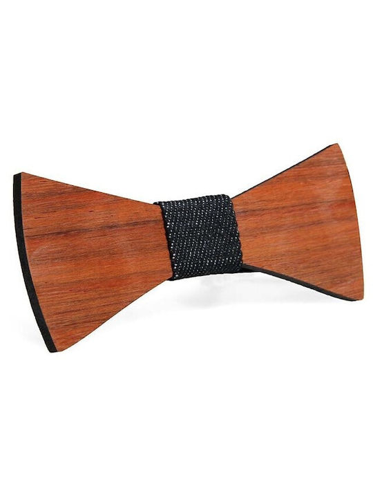 Wooden Bow Tie Brown