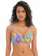 Freya Padded Underwire Bikini Bra with Adjustable Straps Multicolour