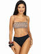Set Bikini Μπουστάκι Animal Print Μαύρο